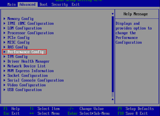选择Performance Config