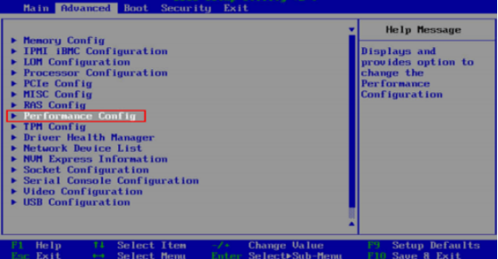 选择Performance Config