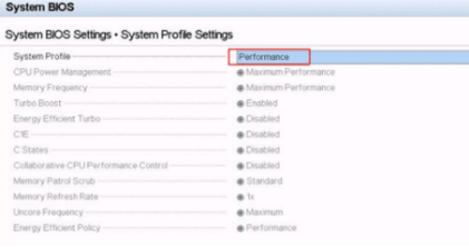 选择Performance