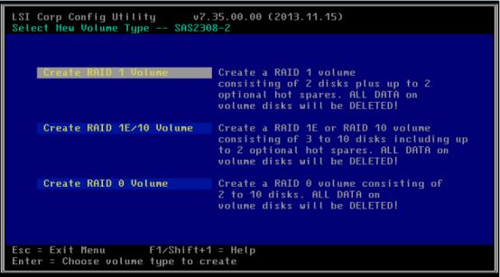 步骤6:Create raid Volume