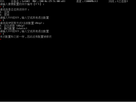 进入DHCP配置