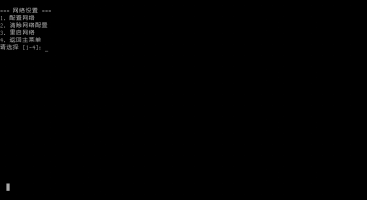 进入网络配置菜单